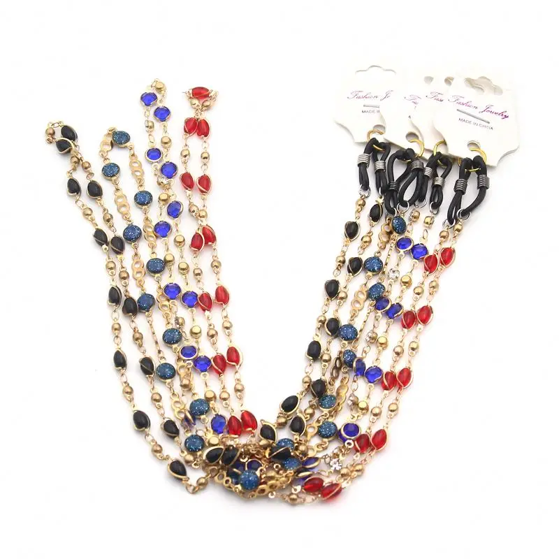 Colorful Fashion Wholesale Glasses Eyeglass Neck Strap Leather Loops Retain Cords and Eyewear Ropes Chains String for Sunglasses