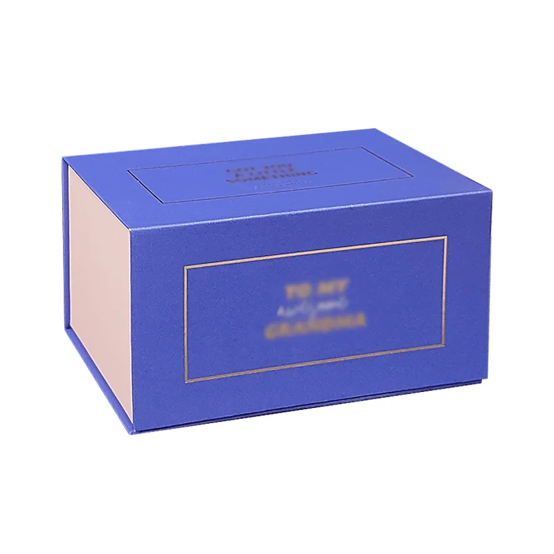 Custom magnetic close gift box Packaging With foam Wholesale Luxury a4 Large Blue Cardboard Gift Paper Boxes