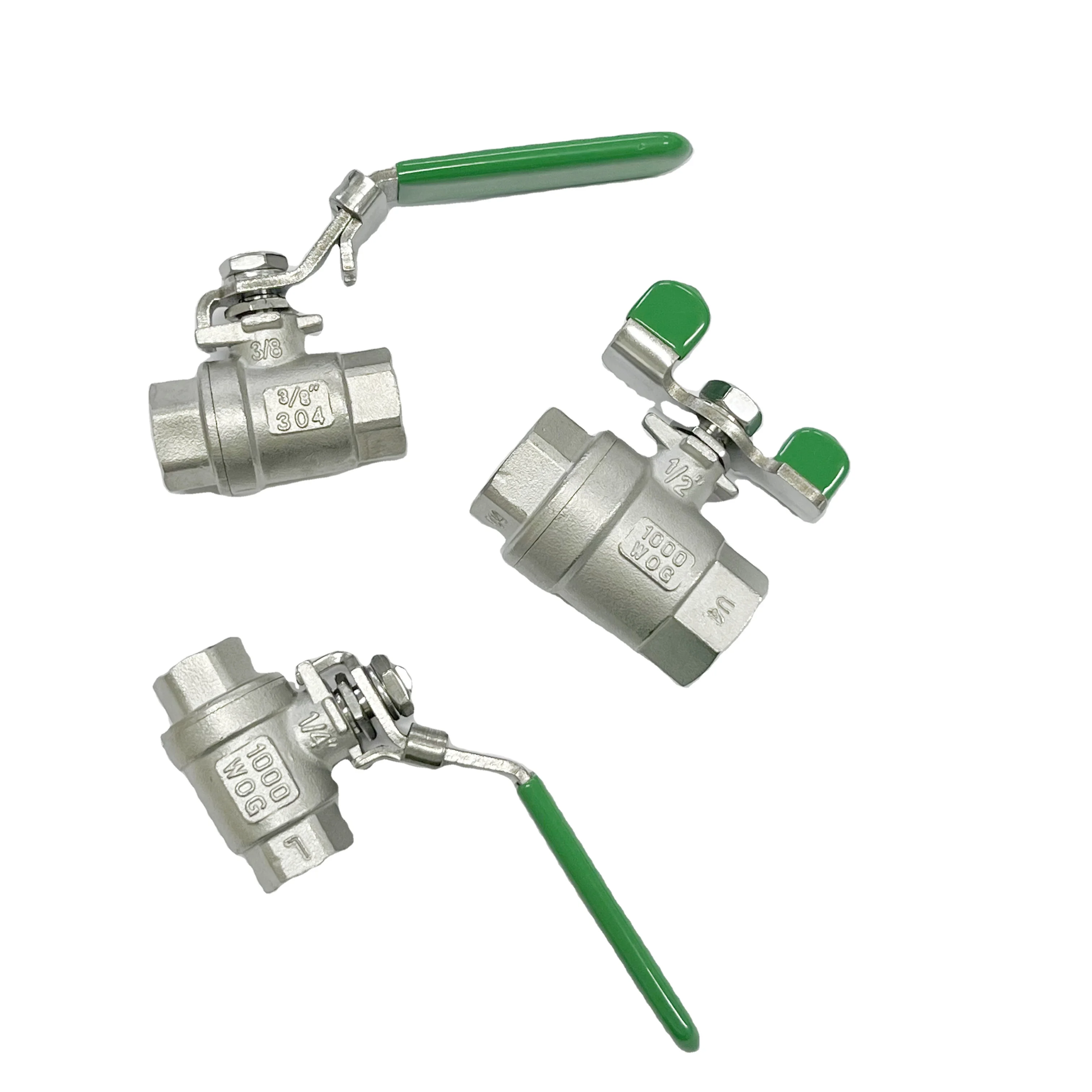 WAKAMASTU 1/4 из нержавеющей стали 1/2 PTFE водяное сиденье BSPT NPT F/M/2 шт. шаровой клапан 2