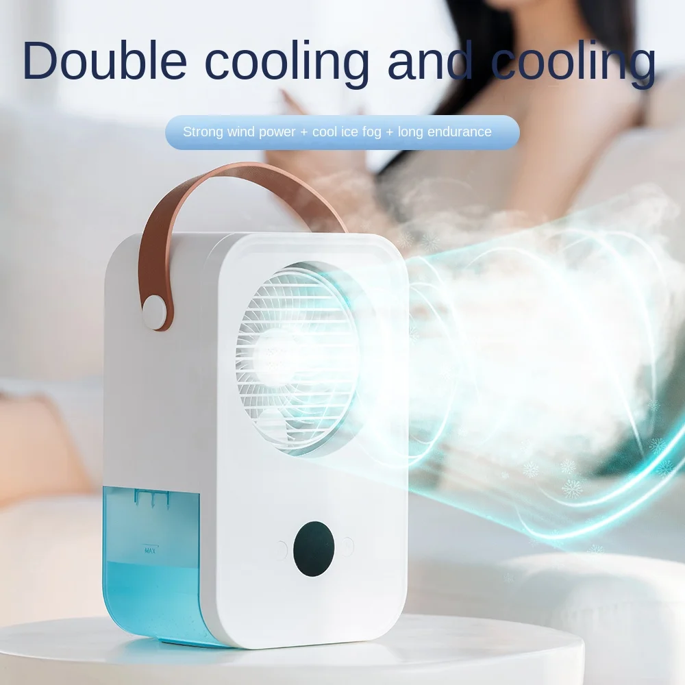 Suitable for Family Room Desk and Camping Portable Air Conditioning Fan with Fragrance Rechargeable Low Noise Personal Air Coole