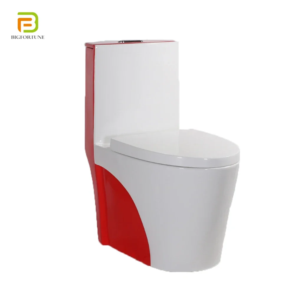 Modern Design Bathroom Floor Mounted Toilet Wc White Red Washdown One-piece Ceramic Toilets