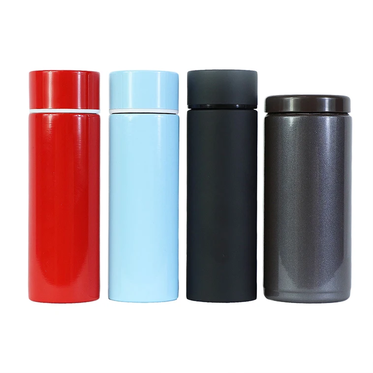 Fashionable Double Walled Stainless Steel 100ml Skinny Mini Insulated Pocket Size Liquor Water Bottle