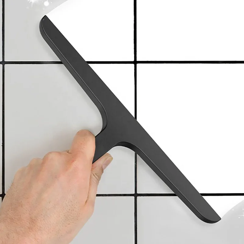 High Quality Silicone Shower Squeegee Clean Wipers Blade with Silicone Hook Custom Logo