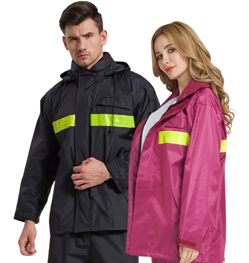good quality rain coat working clothes waterproof raincoat for man women hi vis rain wear coat suit