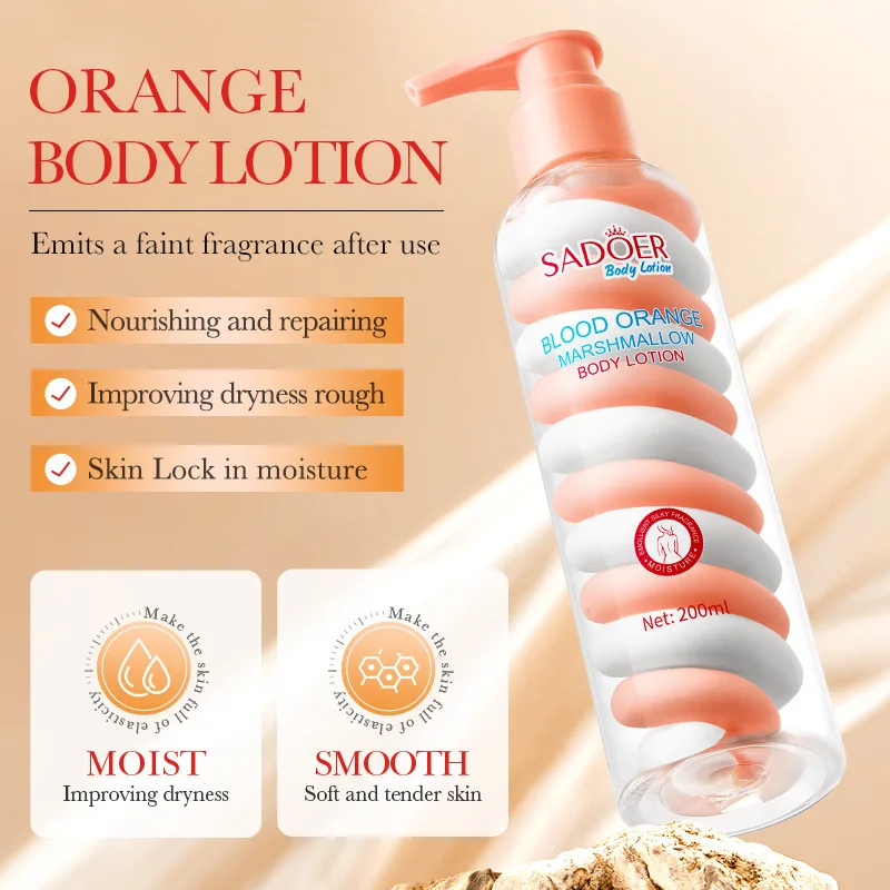 SADOER wholesale pivate label nicotinamide marshmallow body lotion  Moisturizing skin body lotion 200ml