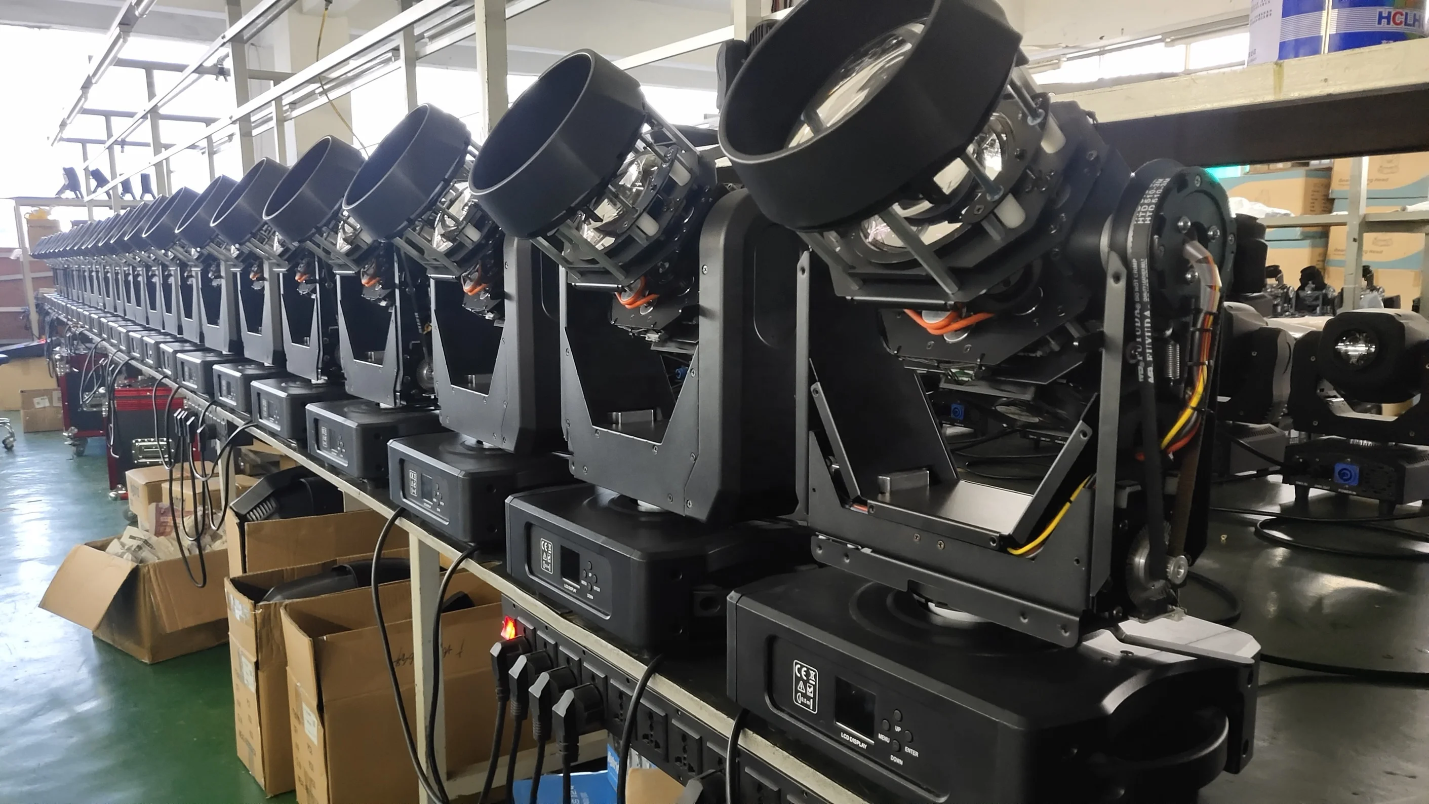 Rainbow Effect Sharpy 380W Moving Head Beam Light 17 gobos + 13 colors with 16+48 facet prism in both directions stage lighting