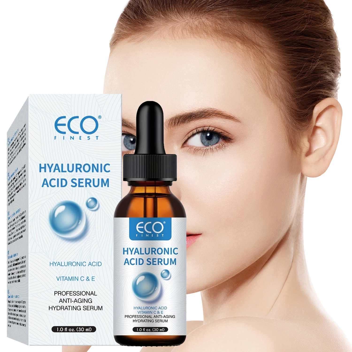 Hyaluronic Acid Face Serum for Fine Lines, Uneven Skin Tone & Dull Skin