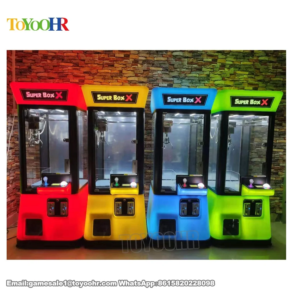  New Design Coin Operated Mini Plush Super Box 2 3 X toy claw crane