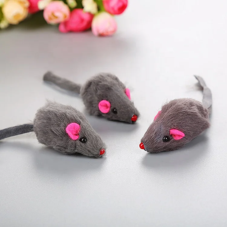 
Hefei SY Rabbit Fur False Mouse Pet Cat Toys Mini Funny Playing Toys For Cats Kitten 