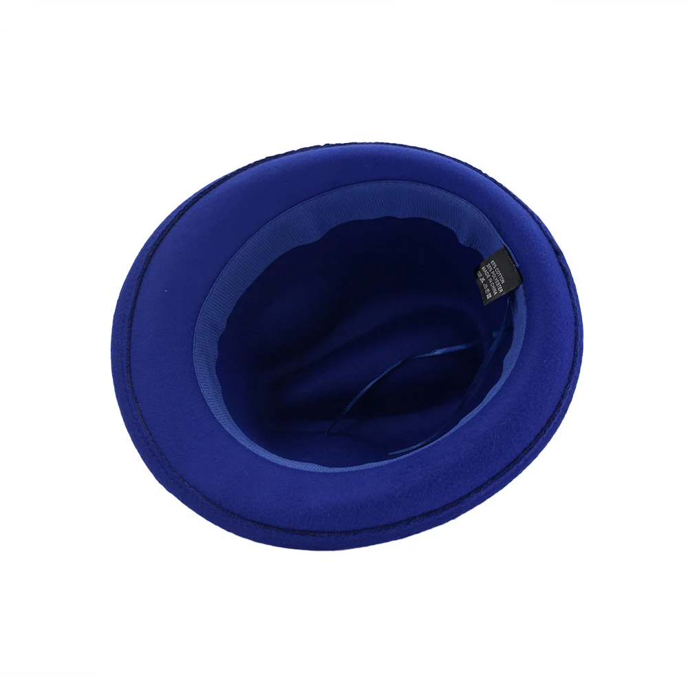 Autumn Winter Trendy Fedora Bucket Hat Classic Wool Dome Round Roll-up Brim Bowler Hats