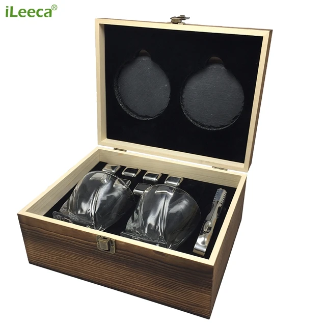 Whiskey Stones Stainless Steel Ice Cubes Set of 8 Reusable Whisky Chilling Rocks with Tongs and Freezer Storage Tray