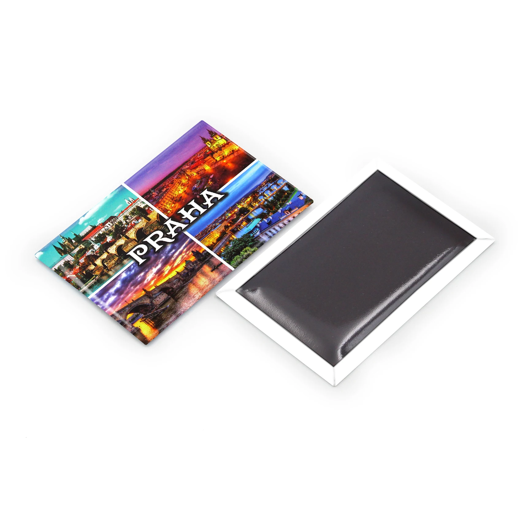 Brno Praha Czech Republic Fridge Magnet Square Custom Photo Print Prague Souvenir Gift Landmark Crystal Landmark Magnet