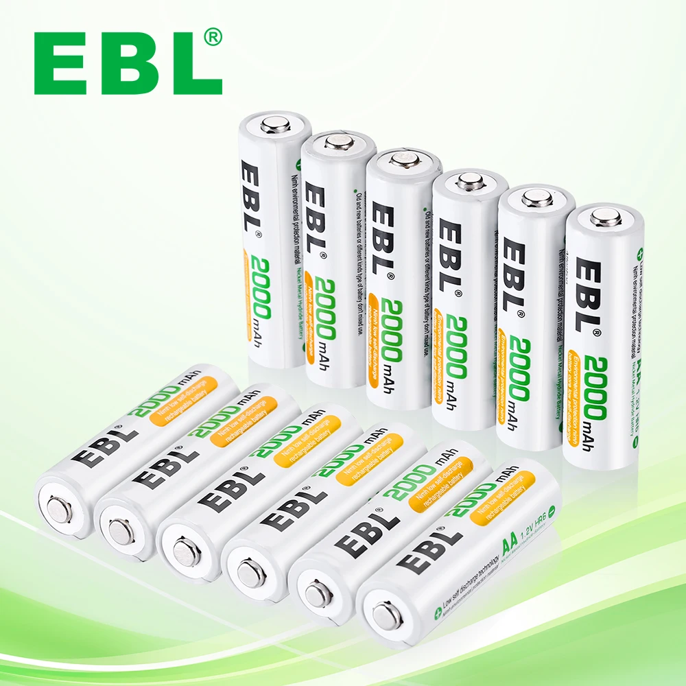Пользовательские никель-металлогидридные батареи перезаряжаемые 1 2 В 2000 мАч AA nimh батарея для фонарика факела ручной вентилятор