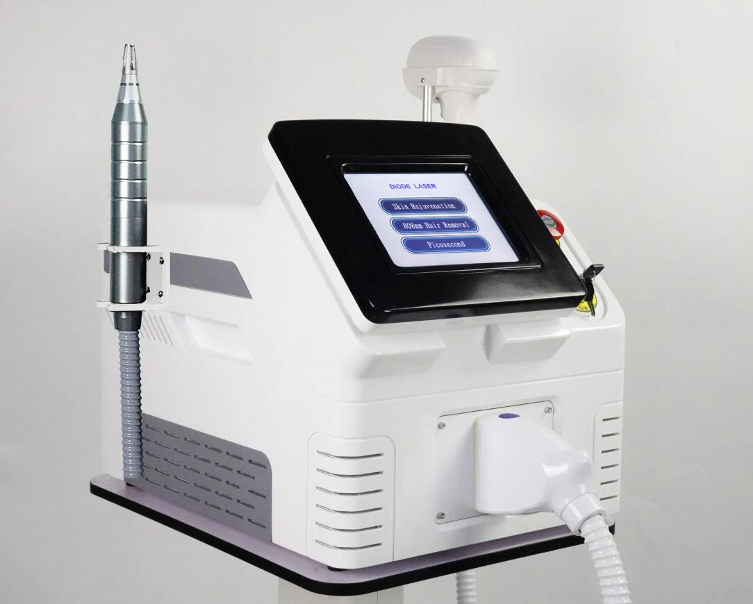 360 Вт 600 808 нм Диод + Пико лазер безболезненная лазерная эпиляция машина для удаления татуировок тела мужчин и женщин