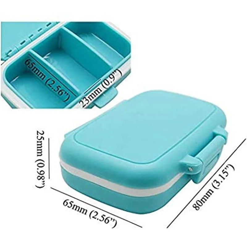 
Wholesale mini moistureproof 3 Removable Compartments Pill Box Organizer Medicine Travel Pill Case for Pocket or Purse Daily 