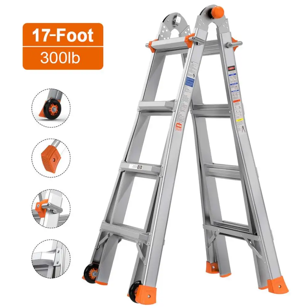 Extension Stable Ladder 5 step little giant ladder foot Telescopic  Folding Ladder