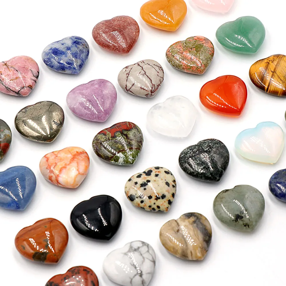 Hot sale beautiful crystal heart carving high quality cute gemstone heart carving