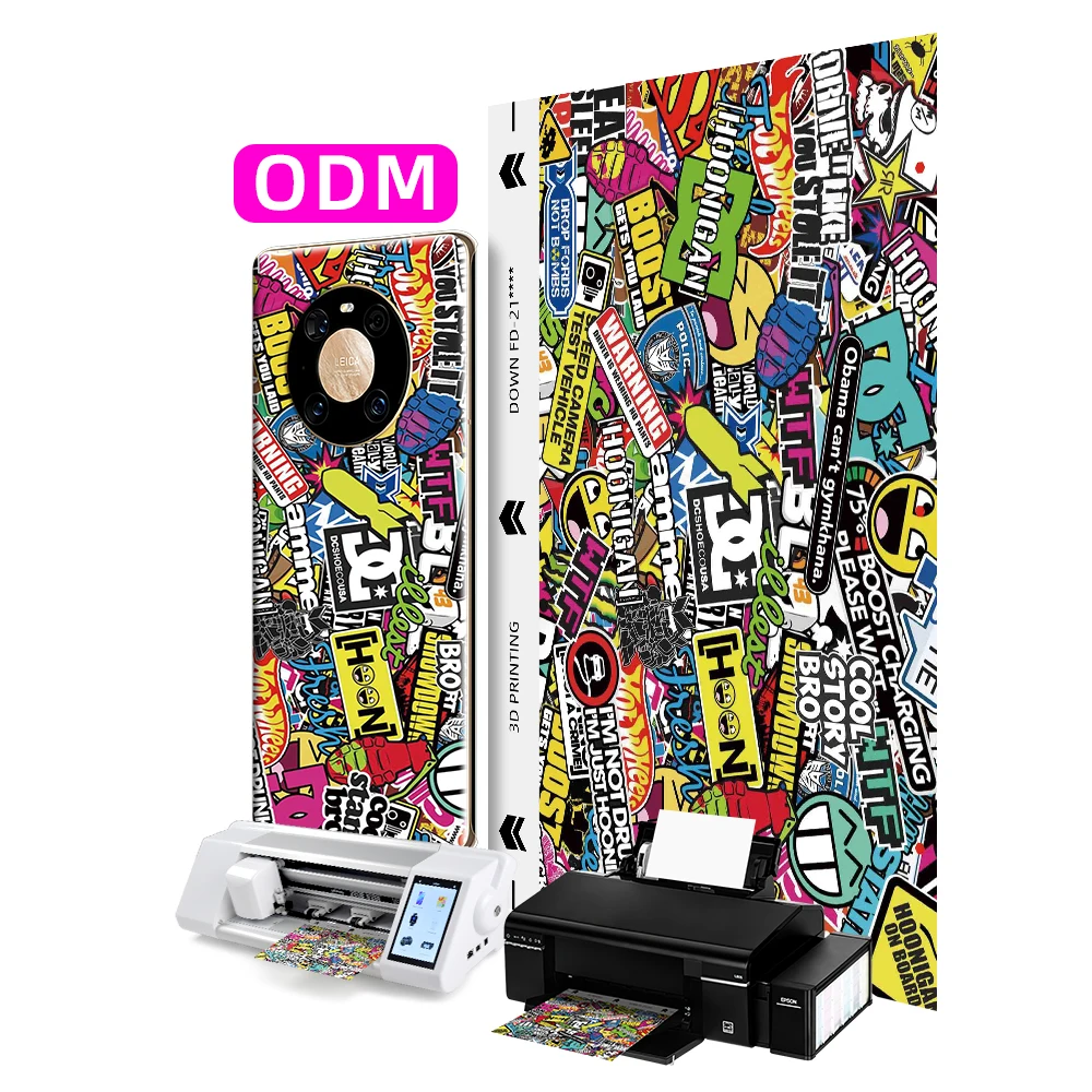 Colorful Cartoon Mobile Back Cover Sticker Mobile Back Stickers Printer Photo Back Sticker Films For Mobile