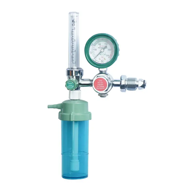 Samples available high pressure g5/8 gas cylinder regulator with meter and hose gas oxygen pressure gauge