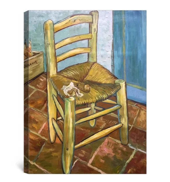 Handmade Van Gogh chair artwork reproduction oil painting on canvas for sale