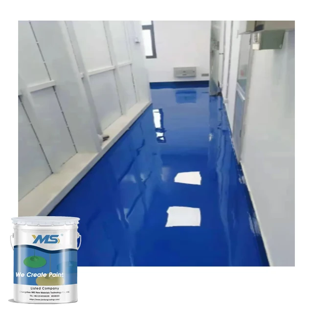 Double Component AB Bright Epoxy Floor Polish Surface Coating Black White Painting CAS Resin Anti Industrial Rohs Color Feature