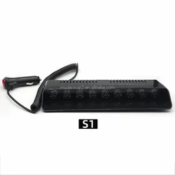 9 LED sucker Strobe Light 12V Car Windshield Flashing Hazard Warning Lights Bar Red Blue Yellow Vehicle Flasher