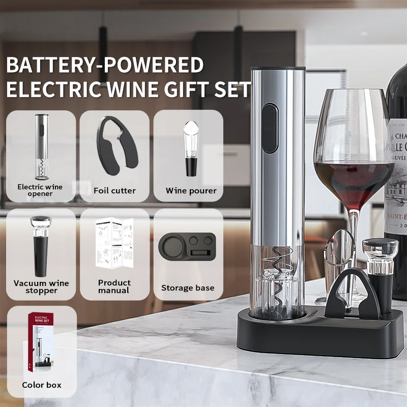 Smart Electric Wine Opener Set Wine Tools Gift Automatic Corkscrew Wine Opener