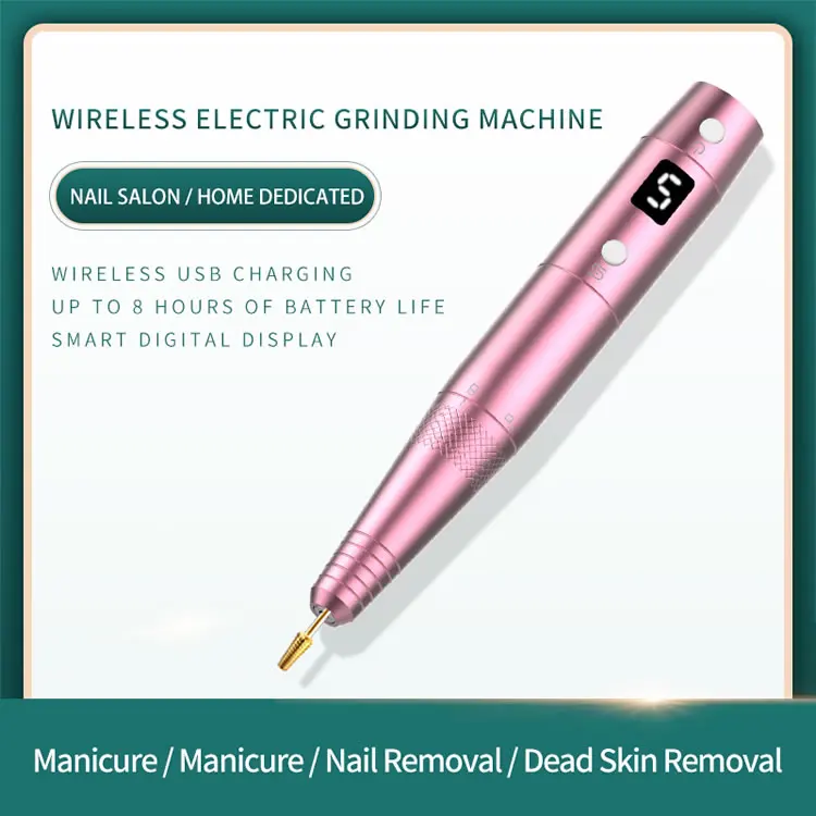 CHESINDO professional nail salon tools 30000rpm manicure rechargeable portable electric nail drill