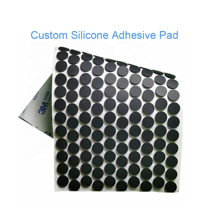 Byphane Custom Die Cut Anti Slip Black Clear Double Sided Adhesive Tape Bumper Washer Feet Pad Dot Gasket Silicone Rubber