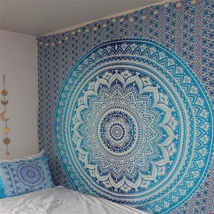 Indian Mandala Tarot Tapestry Bedspread Cover Beach Towel Blanket Decor Hanging Carpet Bohemian Psychedelic Background Cloth
