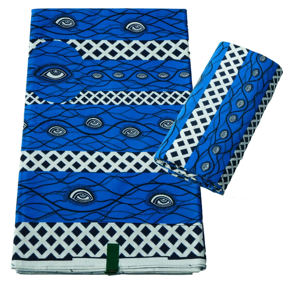 African Ankara Wax 6 Yards 100% Cotton Dutch Wax Print Wax Fabrics For Garment