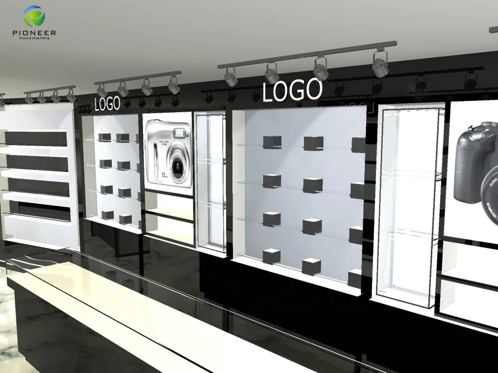 Pioneer Bespoke Shop Counter Table Design Cash Counter Design To Display Mobile Phone For Mobile Shop Decoration
