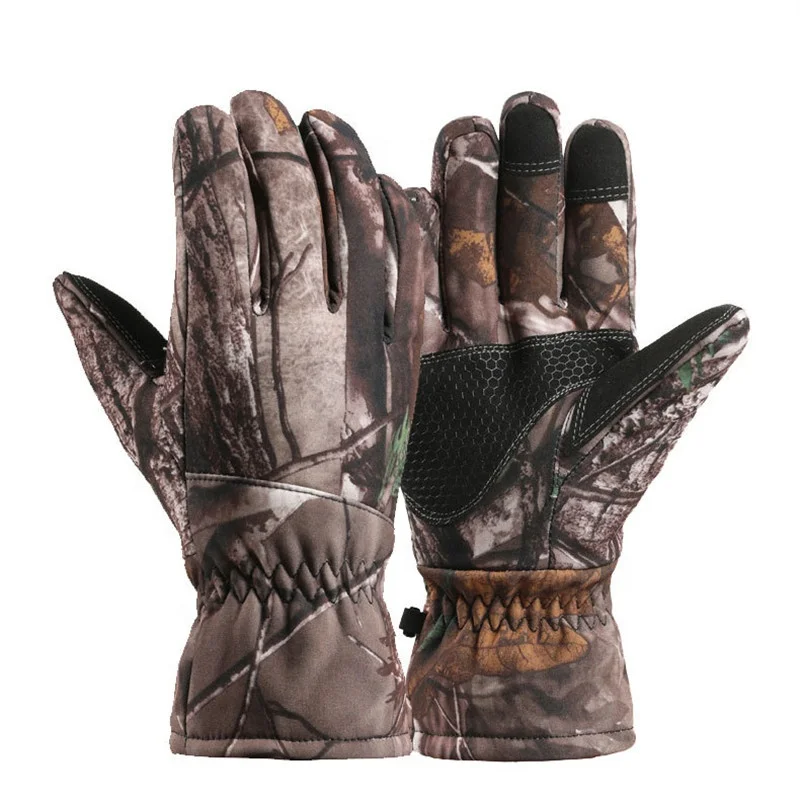 Bicycle Motocross Gloves Winter Camo Hunting Warm Non-slip Fishing Gloves Waterproof Touch Screen Ski Camping Gloves