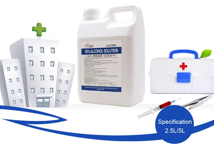 Food Grade Alcohol , 95%,96% ,99% Alcohol for Disinfecting In Common Life Or In Hospital