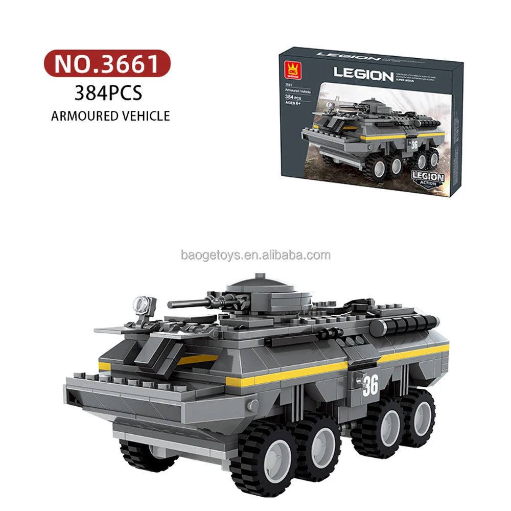 Wange Plastic army Armoured Vehicle military toy brick building block set Toys legoinged war