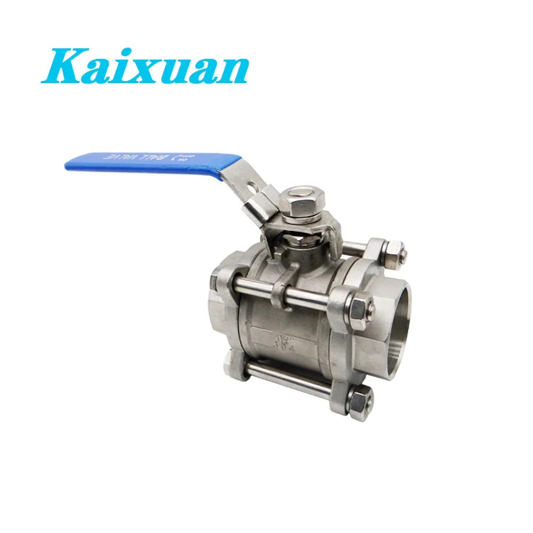 Stainless Steel Three Piece Female Threaded Ball Valve