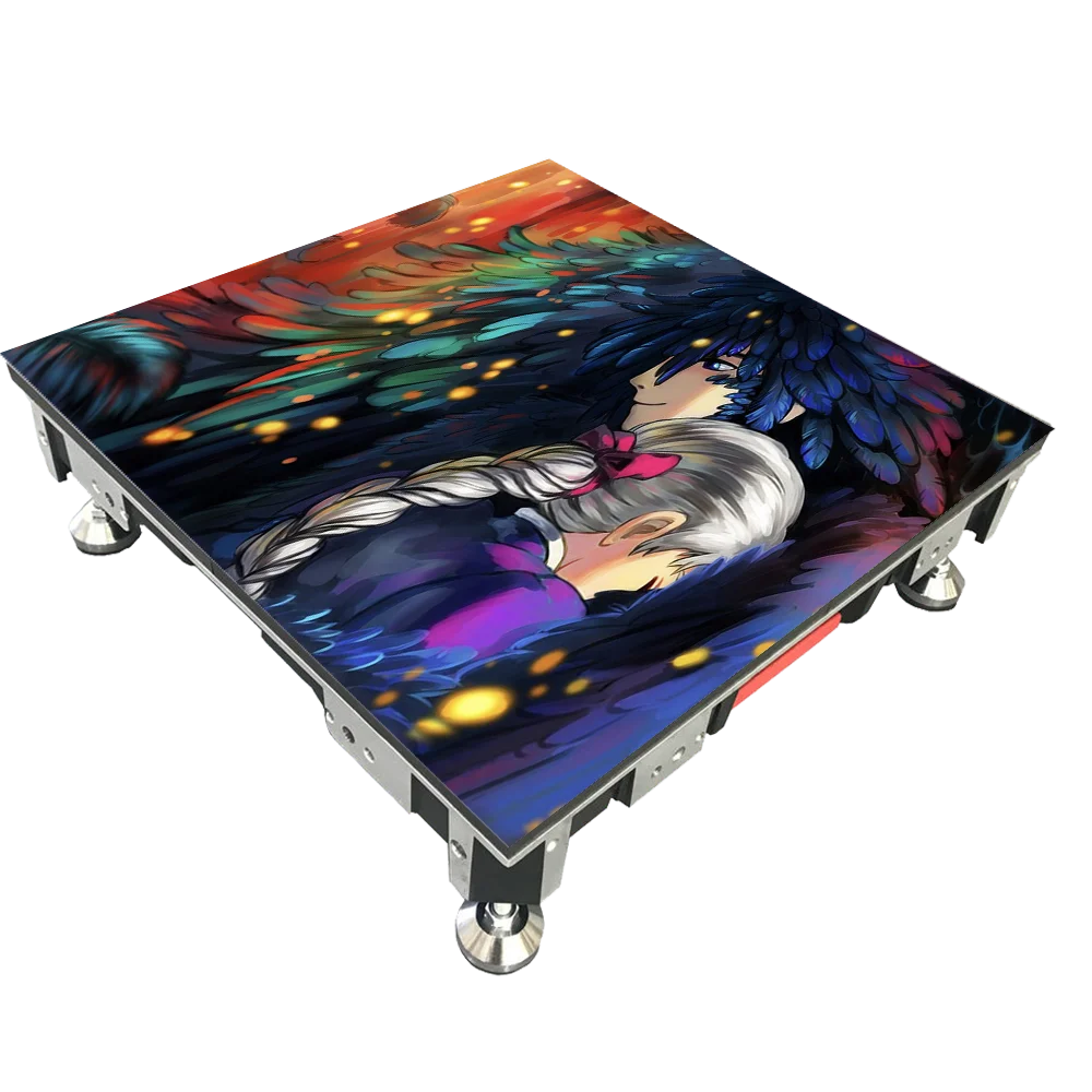 Full Color P3.91 500x1000mm Interactive Digital Floor Tile Screen Stage Dancing Gaming Video Floor LED Screen