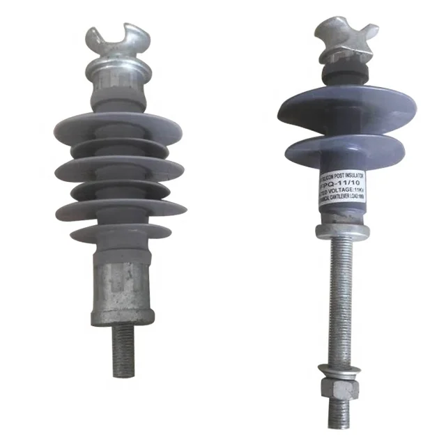 15kv Grey High voltage Silicone Composite Material Pin Post Insulator