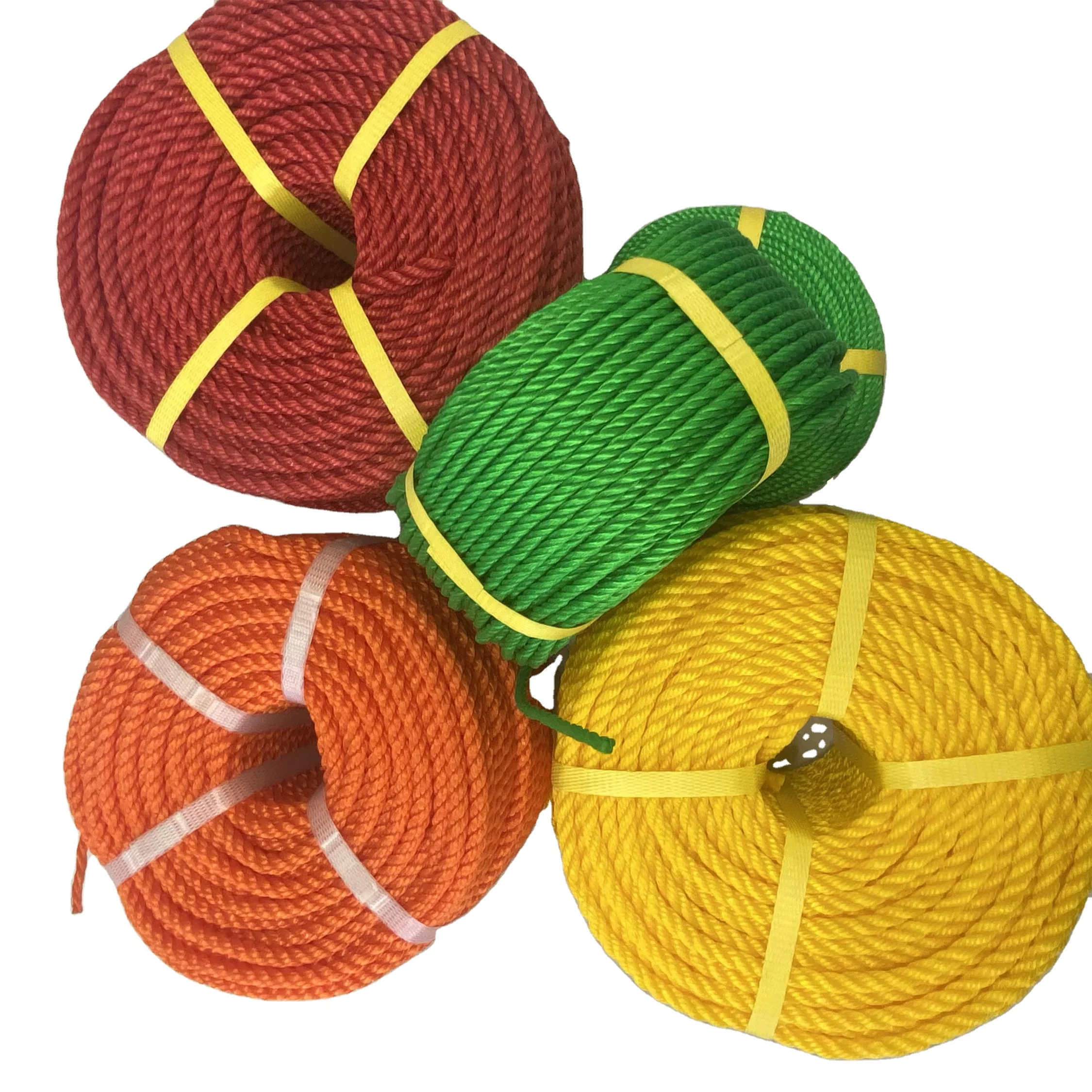 3strands PP PE twist rope colorful rope