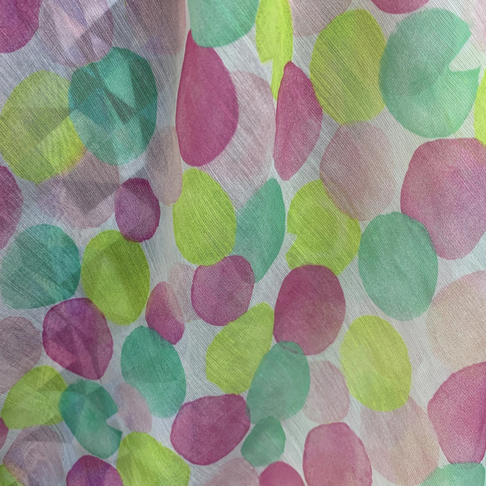 Translucent No MOQ nylon Tencel interwoven tulle digital printing fabric sexy translucent clothing fabric