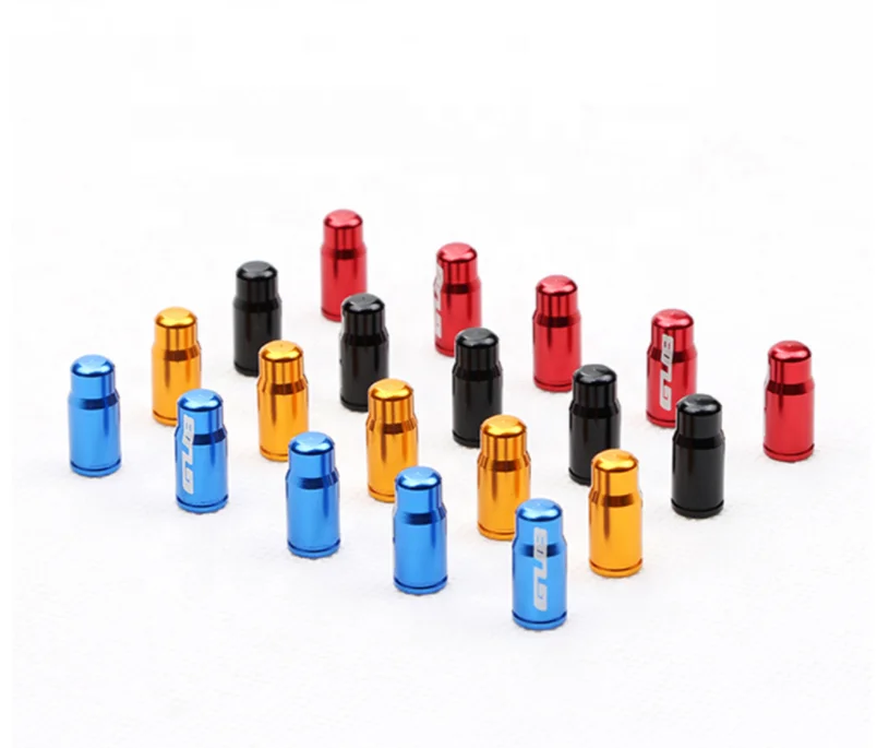 Vtogether V00029600 Custom Logo French Style Bullet Tyre Valve Caps for Road MTB Racing BMX Mountain Bike  Presta Valve Caps