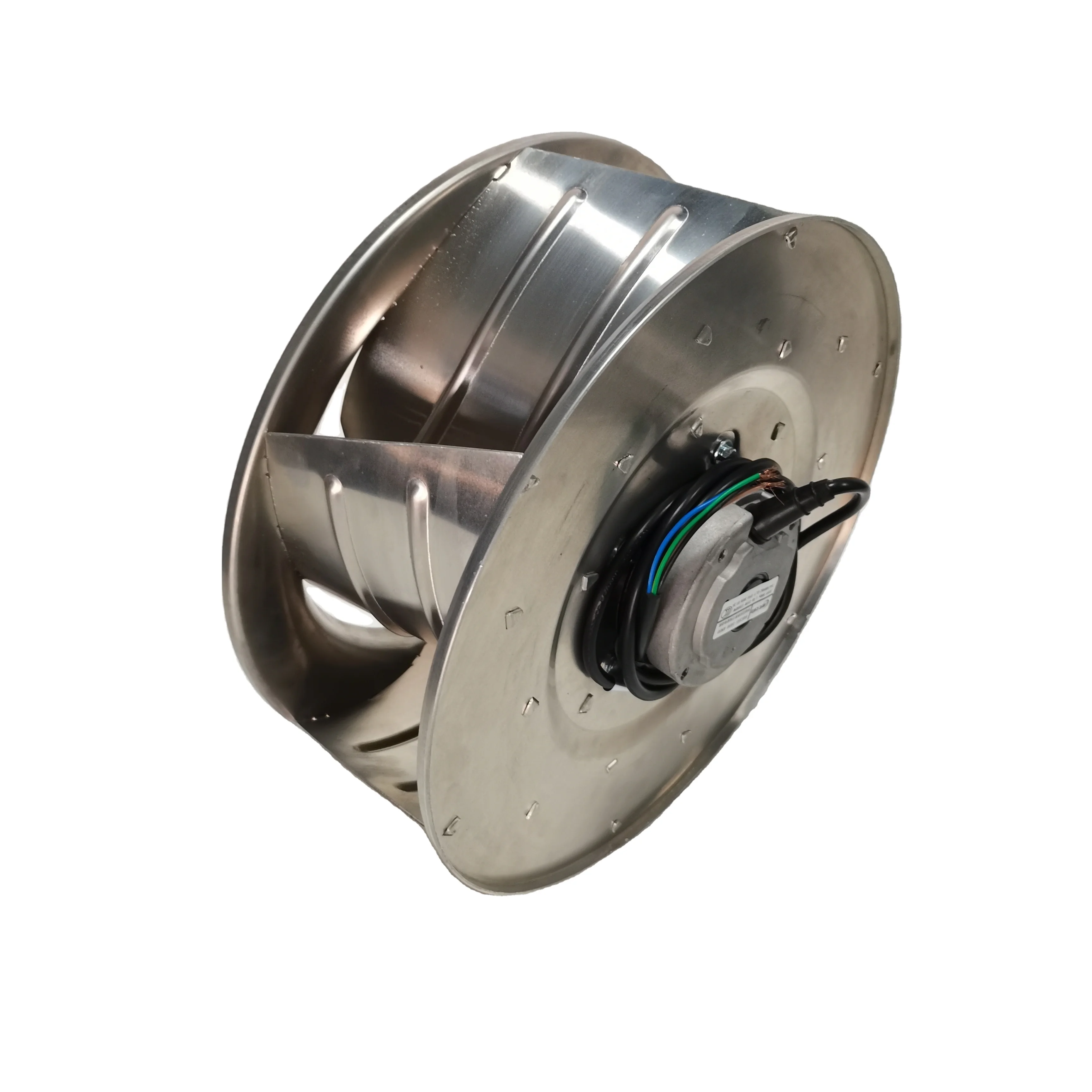 Custom Aluminum Impeller Backward Curved Centrifugal Fan Wheel  passes over balance test