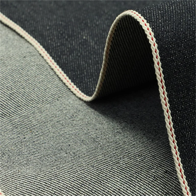 Factory custom 20 oz Japanese Selvedge denim fabric with red trim for high-end jeans