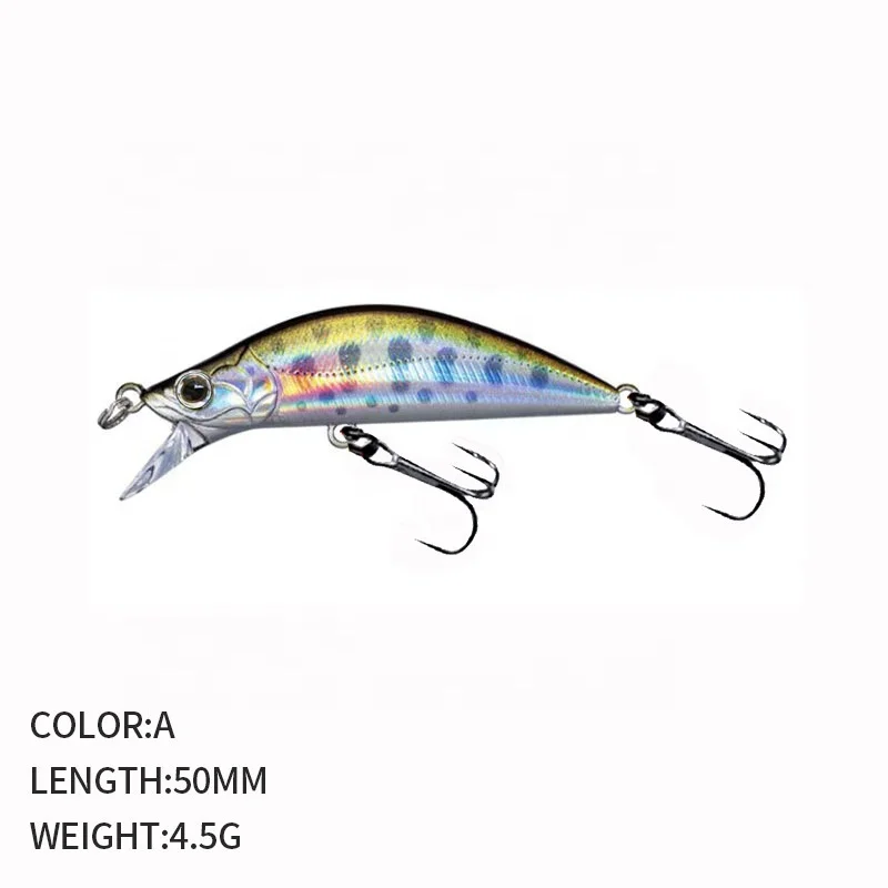 2023 New Design Japanese Mini Minnow Lure 50MM 4.5g Submerged Hard lure Beach Pesca Bass Fishing Trout Minnow