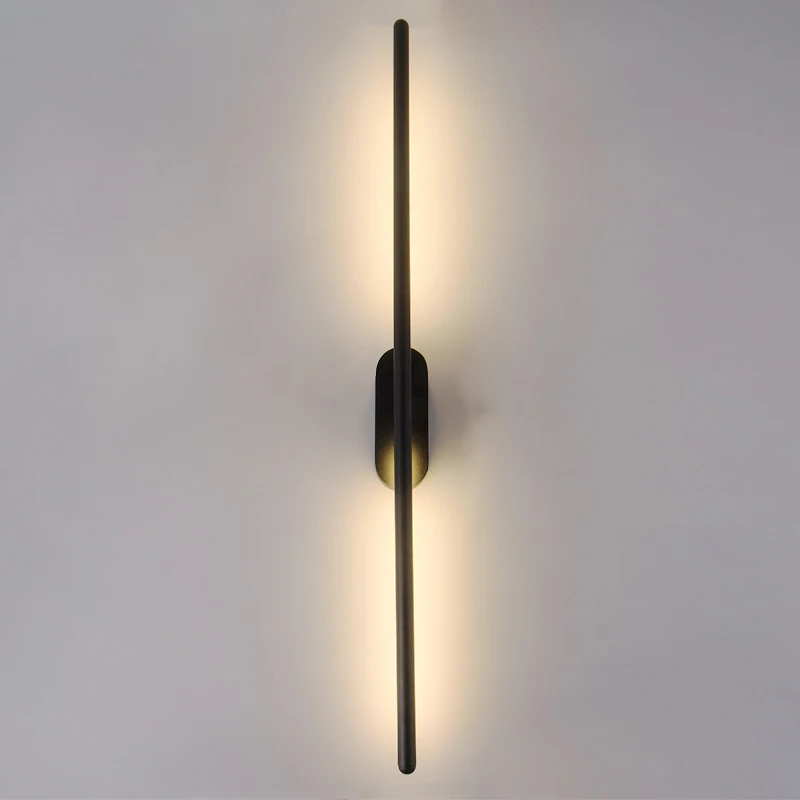 Простой светодиодный настенный светильник в скандинавском стиле 6 Вт, длинный светильник для гостиной, дивана, современный настенный светильник, украшение для спальни, прикроватный настенный светильник