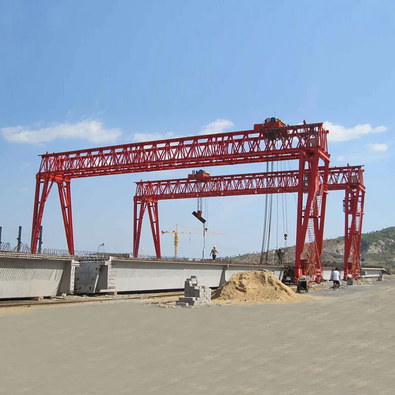 China truss type double girder floor gantry crane 30 ton 40 ton 45 ton with hook