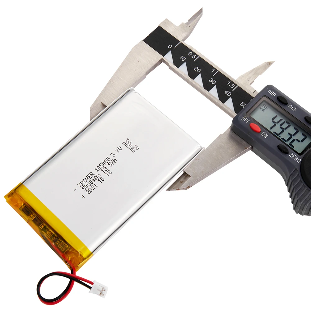 Xpower High Capacity KC UL Rechargeable 5000mAh 3.7V 105085 Lithium-Ion Pouch Batteries For Portable Bluetooth Speaker