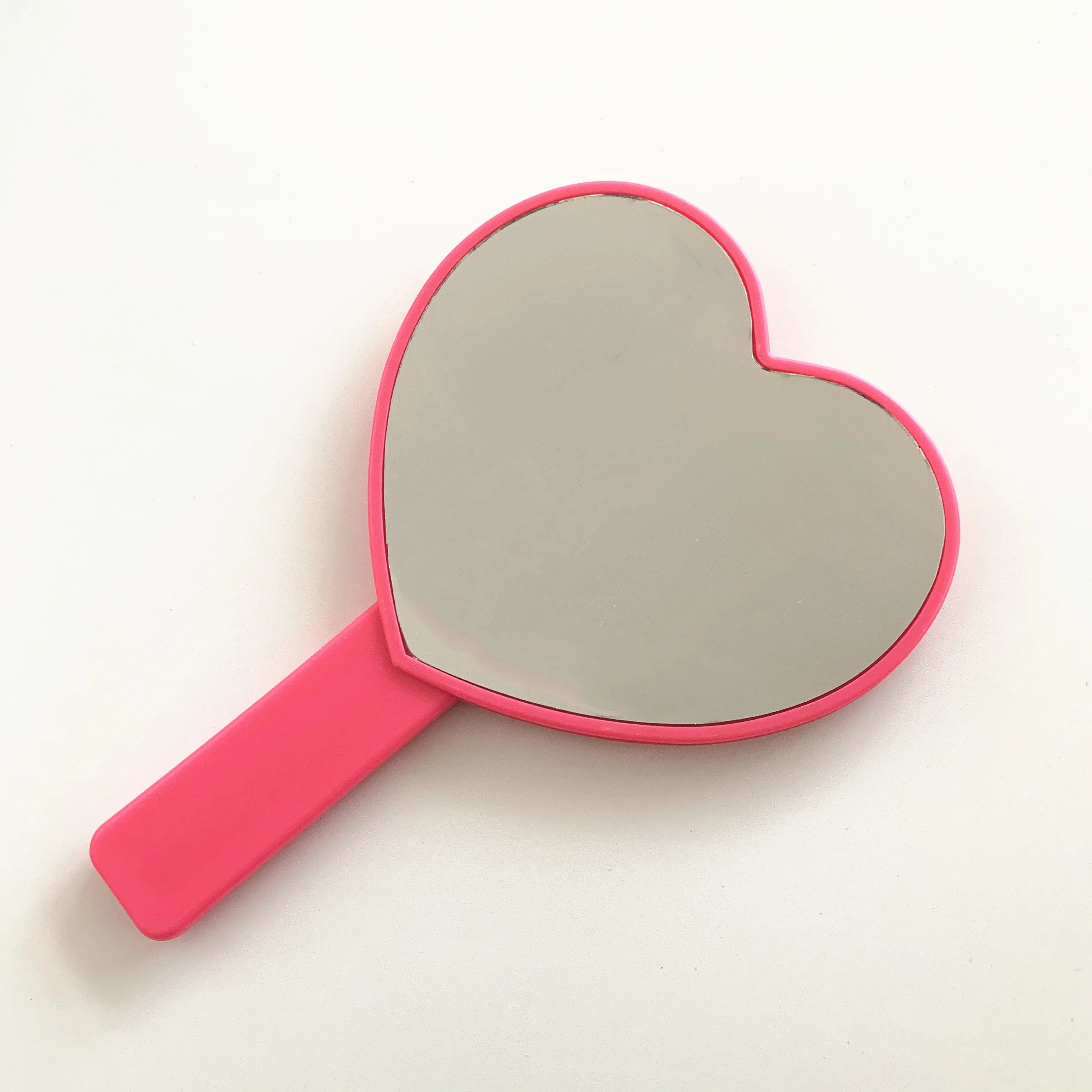 Wholesale makeup mirror with handle Custom your Logo hand Mirror for beauty girl apply cosmetics