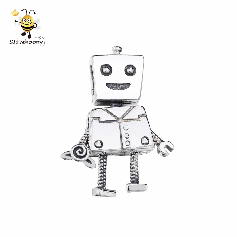 Classic Robot Charms For Jewelry Making Jewelry Accessories Enamel Pendant Custom Logo Beads