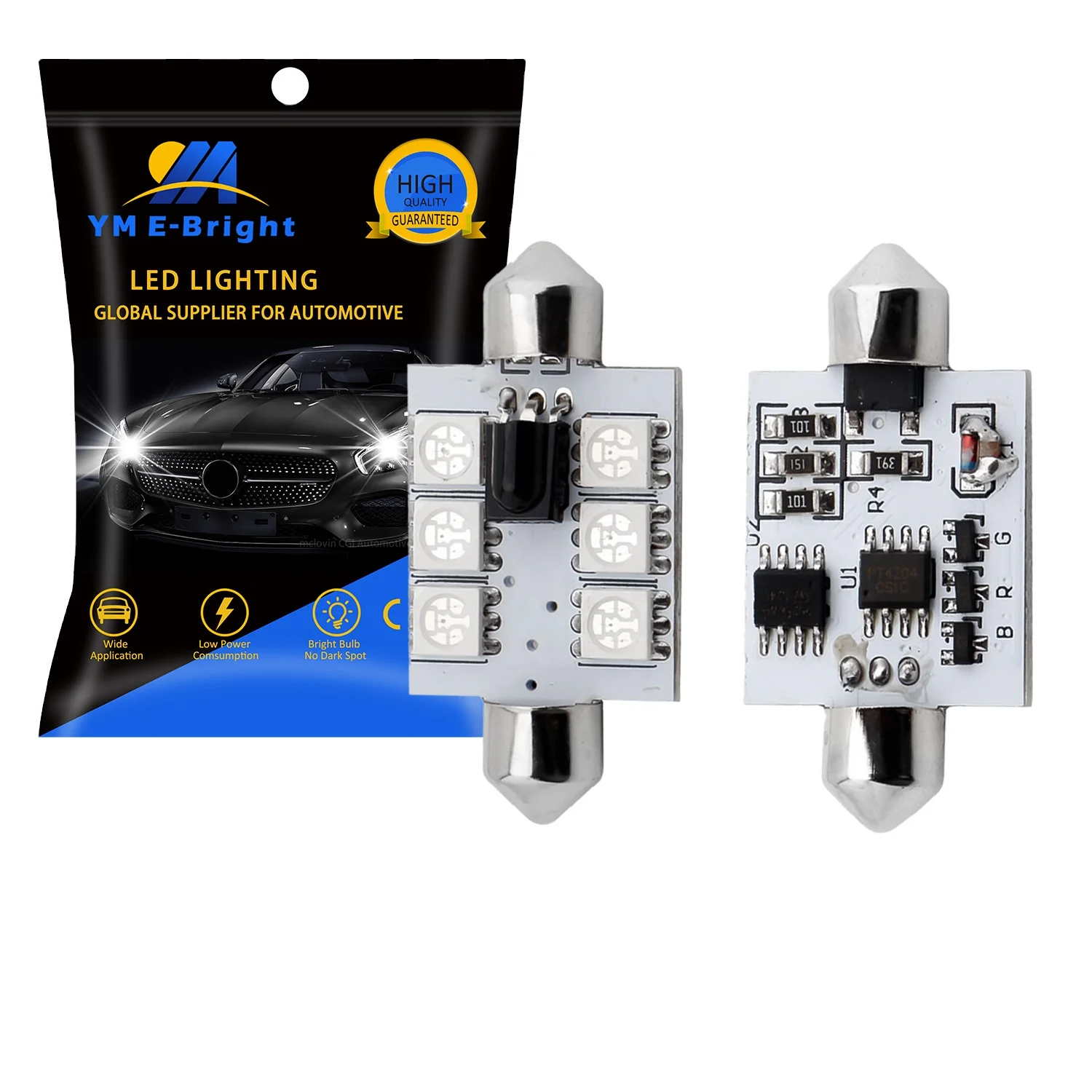 2 шт. лампочки фестон 6 SMD 5050 31 мм 36 39 41 RGB пульт дистанционного управления светодиодный внутренний автомобильный окружающий свет стробоскоп для чтения на
